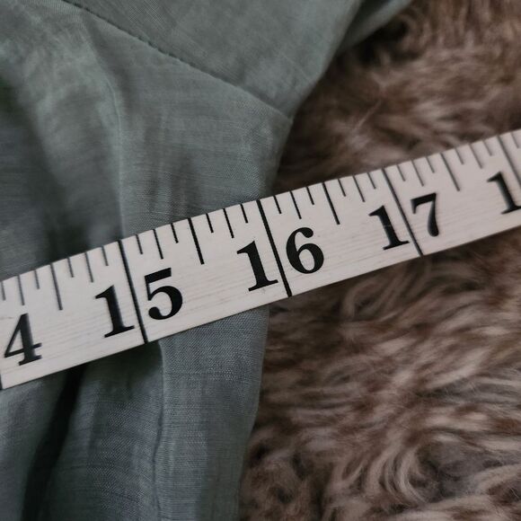 Savannah 7s Western Chic Elan Green Off-Shoulder Blouse‎ Lace Trim Women's Small - Picture 9 of 10